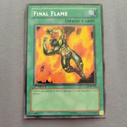 YuGiOh Final Flame - LOB-100 - Rare - 1st Edition Rare NA English Vintage - Image 1