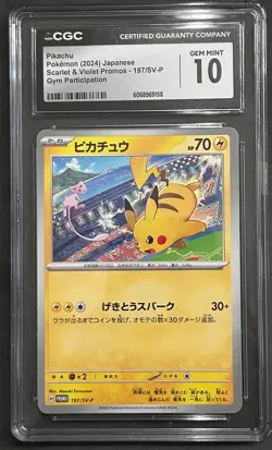 CGC 10 Pikachu - 197/SV-P 197/SV-P Sv-P Promotional Cards Regular (Japanese) - Image 1