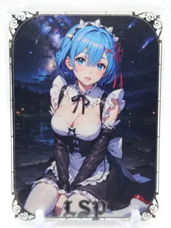 Goddess Story - Silver Metal Waifu Card - Rem - NUMBERED 143/200 - Image 1
