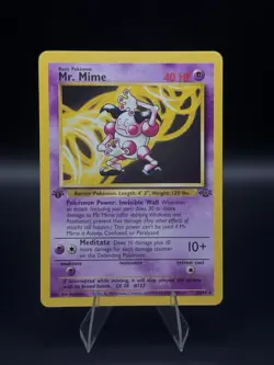 Mr. Mime 22/64 Jungle 1st Edition Pokemon TCG Non Holo Rare Card Vintage WOTC LP - Image 1