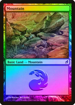 Mountain (296) FOIL Lorwyn NM Basic Land MAGIC THE GATHERING MTG CARD ABUGames - Image 1