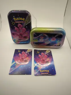Pokemon TCG Tinkatink Paldean Fates Mini Tin w/ Sticker & Art Card - Image 3