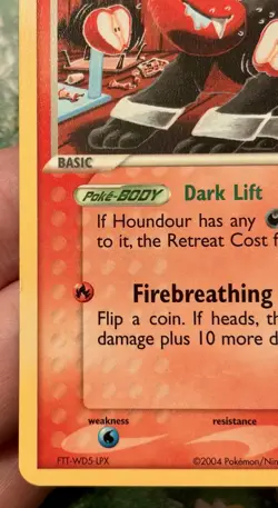 NM- Houndour Pokemon Card | Regular Common | 2004 EX Team Rocket Returns 60/109 - Image 4