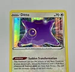 Ditto 107/159 (NM) Holo Rare Sword & Shield: Crown Zenith 2023 Pokemon Card - Image 3