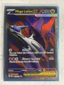 Pokemon TCG Mega Evolution Mega Latias EX Ultra Rare Holo Card 163/132 - Image 1