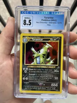 Tyranitar 12/75 Holo Rare Neo Discovery Pokemon Card TCG CGC 8.5 NOSE SWIRL 🌀 - Image 1