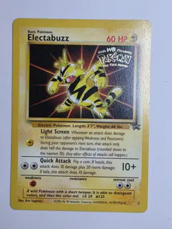 Pokemon Card - Electabuzz - #2 - Stamped WB Kids Promo - Non-Holo - LP - Image 1