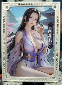 Boa Hancock One Piece Serial 45/88 Jewel Diamond Silver Plated Metal Card Waifu - Image 1