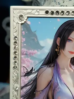 Boa Hancock One Piece Serial 45/88 Jewel Diamond Silver Plated Metal Card Waifu - Image 2