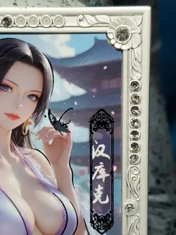 Boa Hancock One Piece Serial 45/88 Jewel Diamond Silver Plated Metal Card Waifu - Image 3