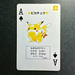 S2610 Pikachu Ace of Spades Blue Blastoise Deck Playing Poker Card Pokemon - Image 1