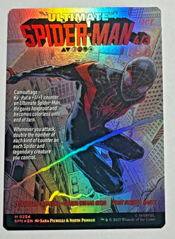 MTG Miles Morales 234 Mythic Foil Borderless Marvel Spider-Man - Image 2