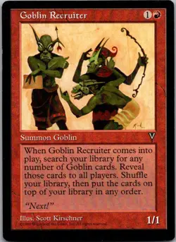 1997 Visions W Goblin Recruiter Expansion/Uncommon #80 - Image 1