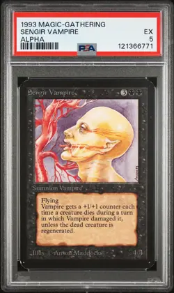 1993 MTG ALPHA SENGIR VAMPIRE PSA 5 - Image 1