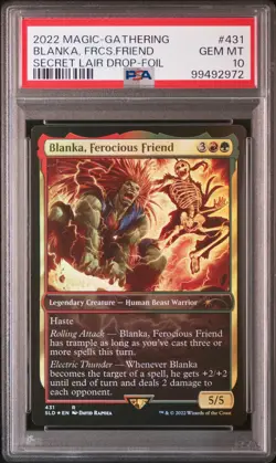 2022 MTG SECRET LAIR DROP FOIL #431 BLANKA, FEROCIOUS FRIEND PSA 10 - Image 1