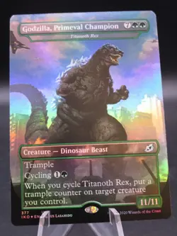 MTG Godzilla Primeval Champion FOIL Ikoria: Lair of Behemoths 377 -Legendsonmain - Image 1