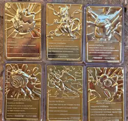 SET OF ALL 6 - 1999 Pokemon Burger King 23K Gold Plated Pokemon Cards - Image 2