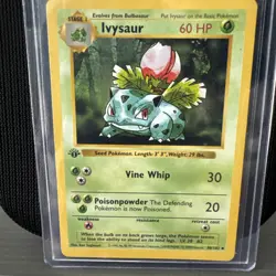 1999 Pokemon Base Set Ivysaur Shadowless 1st Edition 30/102 - MINT Unused - Image 1