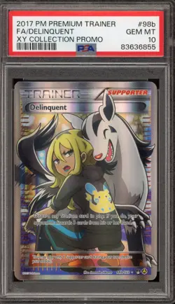 Pokemon Delinquent XY Premium Trainer Coll. Full Alt Art Promo #98b PSA 10 - Image 1