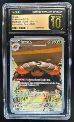 2025 Pokemon SV Destined Rivals Crustle PRISTINE #186/182 CGC 10 - Image 1