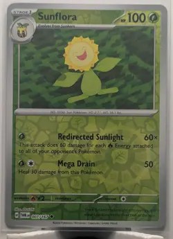 Pokemon TCG Sunflora #007/167 Reverse Holo Twilight Masquarade TWM 2024 NM - Image 1