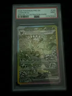 Pokemon 2025 Pre en Leafeon EX Special Illustration #144 PSA 9 - Image 1