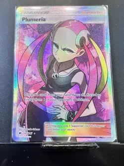 NM-Mint Plumeria - 145/147 - Full Art Ultra Rare Pokemon Burning Shadows - Image 2
