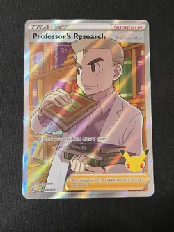 Professor's Research 024/025 Full Art - Pokemon Celebrations 25th Anniversary NM - Image 1