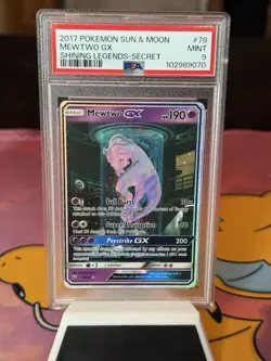 Pokemon Mewtwo GX 78/73 PSA 9 Shining Legends Secret Rare Mint Condition - Image 1