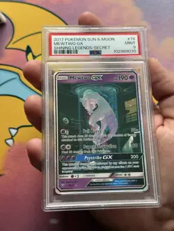 Pokemon Mewtwo GX 78/73 PSA 9 Shining Legends Secret Rare Mint Condition - Image 3