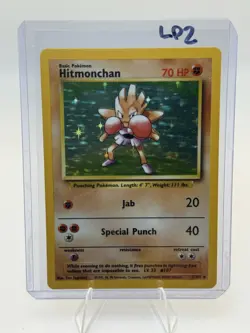 Pokemon TCG Hitmonchan Base Set Holo Unlimited Rare 07/102 LP Condition - Image 1