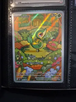Pokemon TCG Black Bolt Snivy 087/086 Illustration Rare Card NM/M Pack Fresh - Image 1