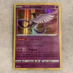 Galarian Articuno Pokemon Card 063/203 HoloFoil (Holo) Evolving Skies - Image 1