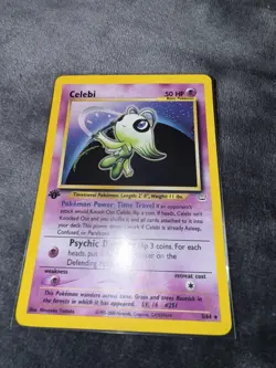 Pokemon TCG Celebi Neo Revelation Holo Card 3/64 1st Edition NM - Image 1