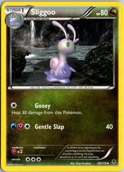 Sliggoo 76/119 - UnCommon Pokemon XY Phantom Forces Card MP - Image 1
