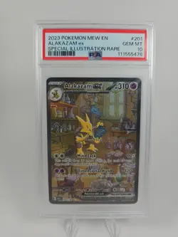 Pokemon TCG Alakazam EX 151 Holo Card Scarlet & Violet 201/165 PSA 10 - Image 1