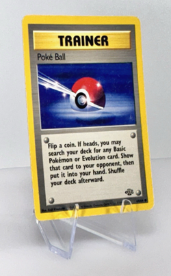 Vintage 1999 Pokemon Trainer Poke Ball 64/64 Jungle Regular Card - Image 3