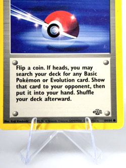 Vintage 1999 Pokemon Trainer Poke Ball 64/64 Jungle Regular Card - Image 5
