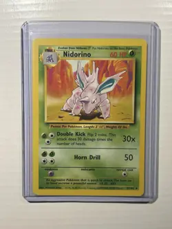 Nidorino Pokemon Card 1999 Base Set 37/102 Mint Condition - Image 1