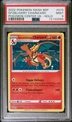 Special Delivery Charizard Promo Holo Pokemon Card SWSH075 PSA 9 MINT - Image 1