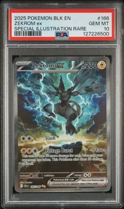 Zekrom EX SIR Black Bolt Holo Pendant 166/086Sv PSA 10 Gem Mint Pokemon Card - Image 3