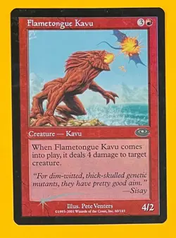 MTG FLAMETONGUE KAVU (Foil) Planeshift (OldManMTG 012-236) - Image 1