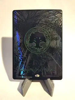 Forest NM Phyrexian Full Art Oil Slick Raised Foil MTG Phyrexia All Will Be One - Image 1