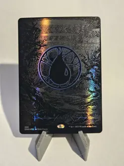 Island NM Phyrexian Full Art Oil Slick Raised Foil MTG Phyrexia All Will Be One - Image 1