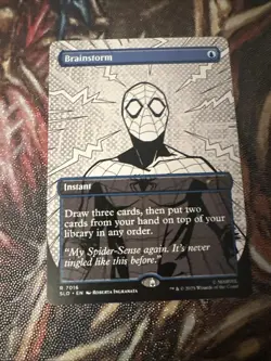 MTG Brainstorm (7016) *Non-Foil* Inked Secret Lair: Spider-Man Chase Card NM - Image 1