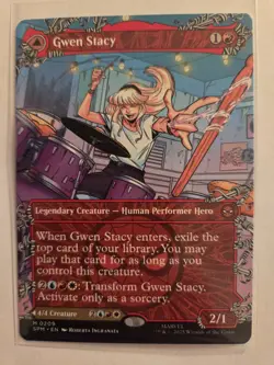 Gwen Stacy (0209) (Borderless) Marvel's Spider-Man Regular Mythic Rare MTG - Image 1