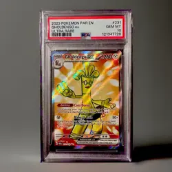 2023 POKEMON PAR EN-PARADOX RIFT ULTRA RARE #231 GHOLDENGO EX PSA 10 💎 - Image 1