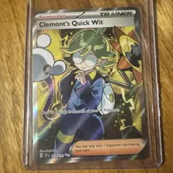Clemont's Quick Wit 229/191 Surging Sparks Ultra Rare Full Art Supporter Pokemon - Image 1