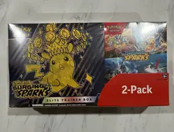 Pokemon Surging Sparks ETB and Booster Bundle Costco 2-pack Factory Sealed New - Image 1
