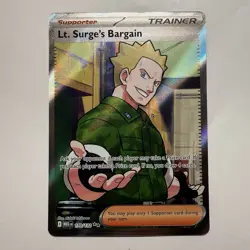 Pokemon TCG Mega Evolution Lt. Surge's Bargain 170/132 Ultra Rare Full Art NM - Image 1